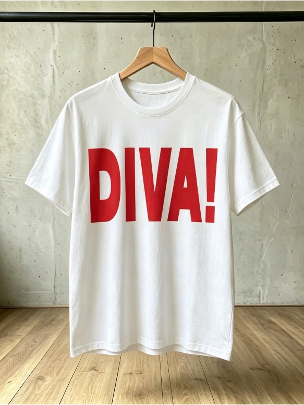 Diva! Printed white T-shirt Unisex